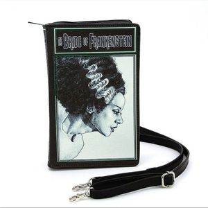 Bride Of Frankenstein Book Clutch Purse Shoulder Bag Horror Halloween Monster